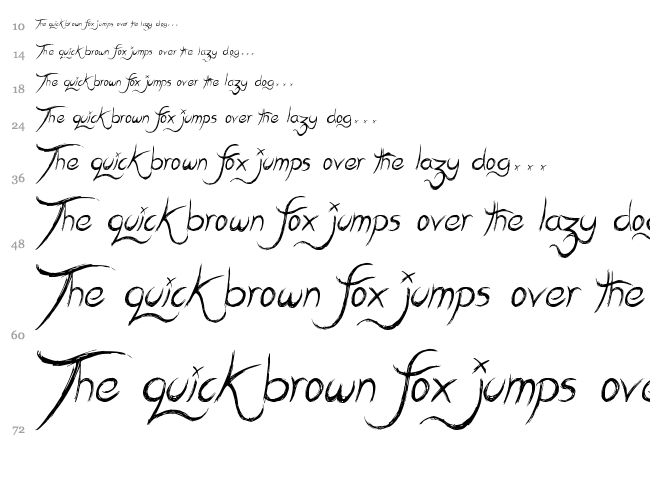 Kiss Me Quick font waterfall